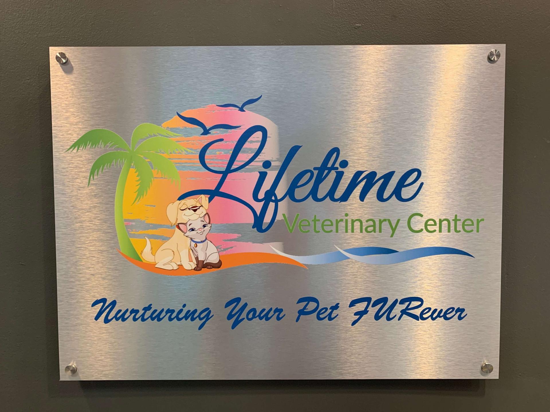 Lifetime plaque Lifetime Veterinary Center